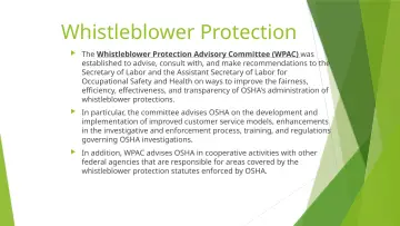 Slide 45: Whistleblower Protection