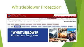 Slide 47: Whistleblower Protection