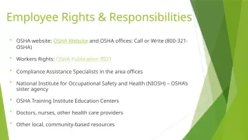 Slide 48: Employee Rights & Responsibilities