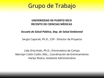 Slide 3: Grupo de Trabajo
