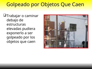 Slide 10: Golpeado por Objetos Que Caen