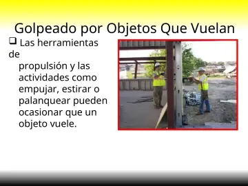 Slide 14: Golpeado por Objetos Que Vuelan