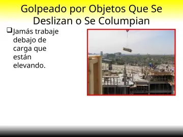 Slide 17: Golpeado por Objetos Que Se Deslizan o Se Columpian