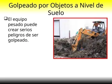 Slide 20: Golpeado por Objetos a Nivel de Suelo