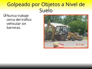 Slide 23: Golpeado por Objetos a Nivel de Suelo
