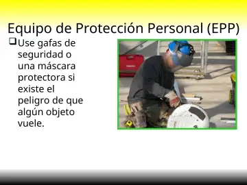 Slide 27: Equipo de Protección Personal (EPP)
