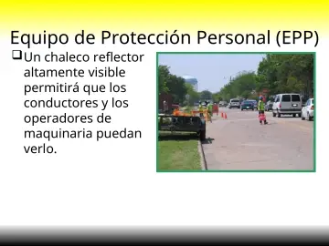 Slide 28: Equipo de Protección Personal (EPP)
