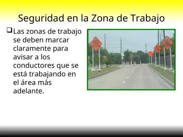 Slide 35: Seguridad en la Zona de Trabajo