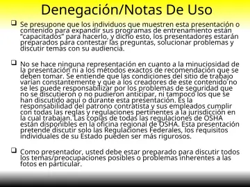Slide 38: Denegación/Notas De Uso