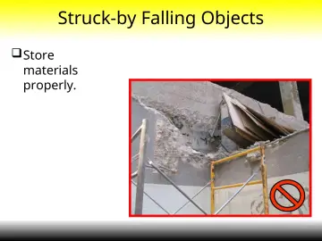 Slide 13: Struck-by Falling Objects