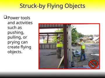 Slide 14: Struck-by Flying Objects