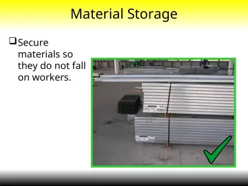 Slide 29: Material Storage