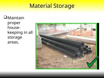 Slide 30: Material Storage