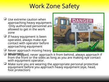 Slide 34: Work Zone Safety