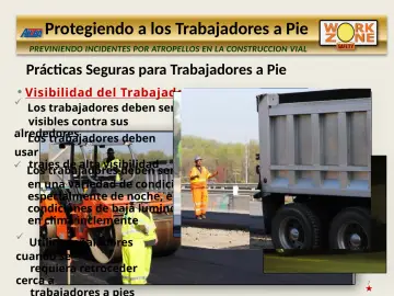 Slide 7: Prácticas Seguras para Trabajadores a Pie