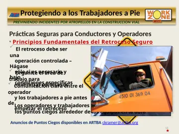 Slide 13: Prácticas Seguras para Conductores y Operadores