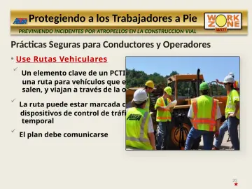 Slide 20: Prácticas Seguras para Conductores y Operadores