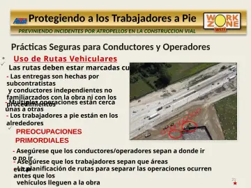 Slide 21: Prácticas Seguras para Conductores y Operadores
