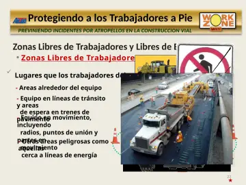 Slide 22: Zonas Libres de Trabajadores y Libres de Equipos