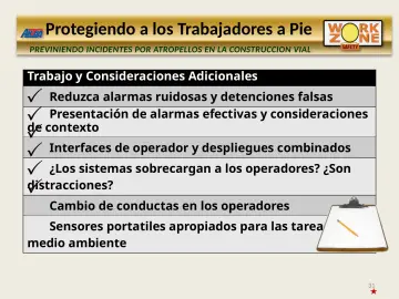 Slide 31: PREVINIENDO INCIDENTES POR ATROPELLOS EN LA CONSTRUCCION VIAL