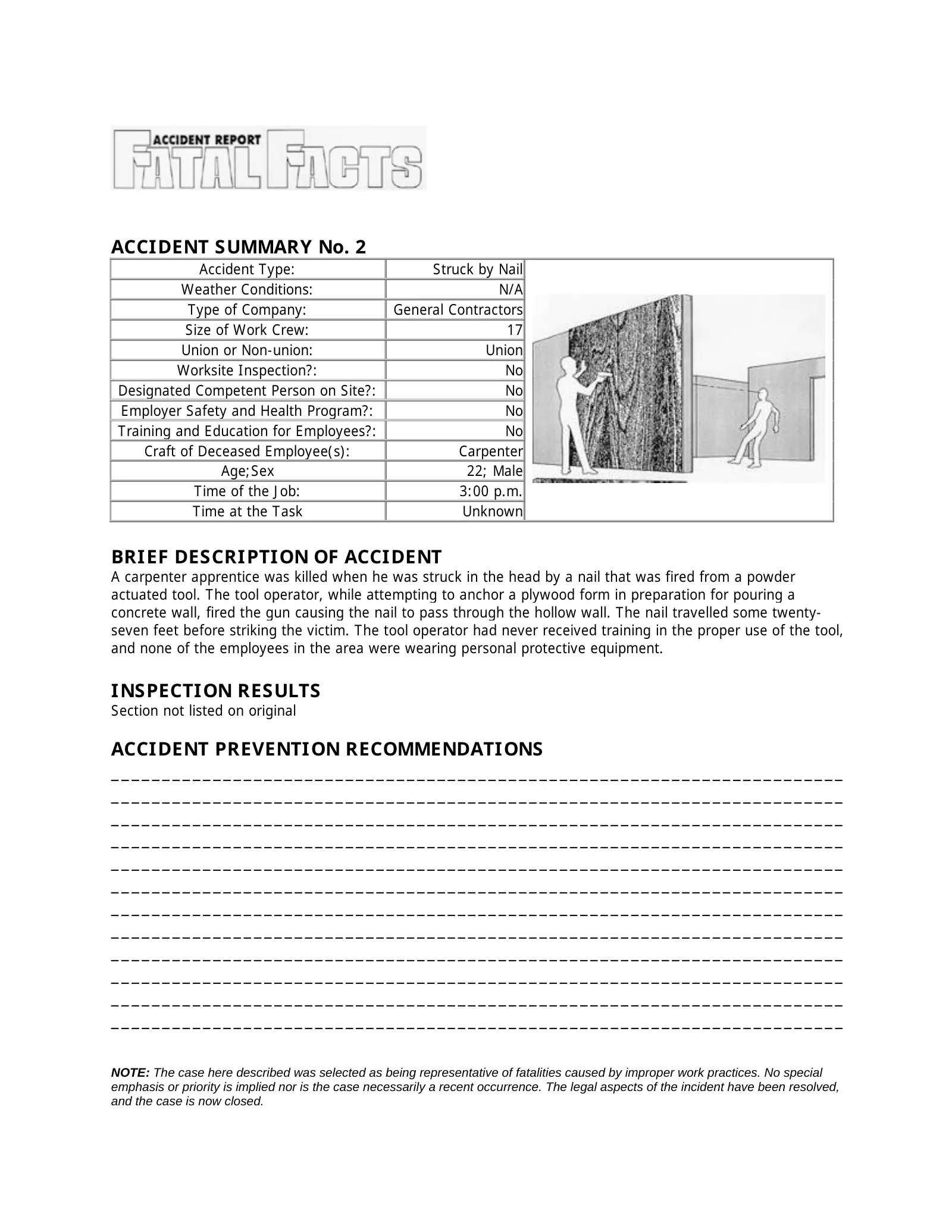Focus Four: Four Fatal Facts (Struck-By), page 1: ACCIDENT SUMMARY No. 2