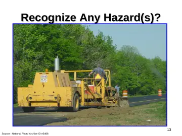 Slide 13: Recognize Any Hazard(s)?