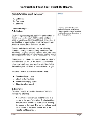 Page 9: Construction Focus Four: Struck-By Hazards