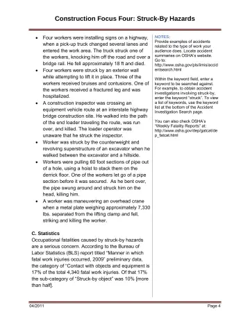 Page 10: Construction Focus Four: Struck-By Hazards