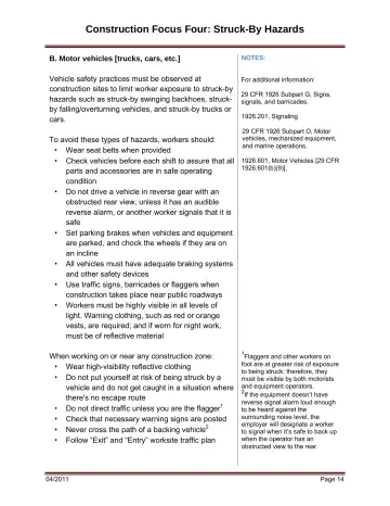 Page 20: Construction Focus Four: Struck-By Hazards