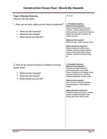 Page 23: Construction Focus Four: Struck-By Hazards