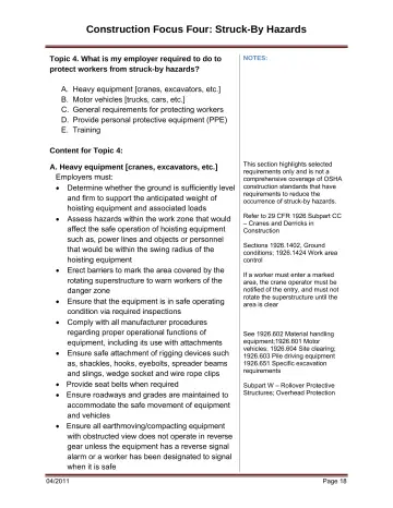 Page 24: Construction Focus Four: Struck-By Hazards