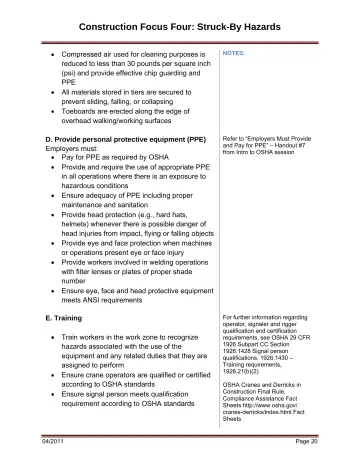 Page 26: Construction Focus Four: Struck-By Hazards