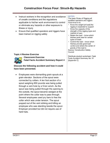 Page 27: Construction Focus Four: Struck-By Hazards