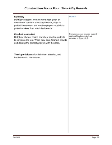 Page 28: Construction Focus Four: Struck-By Hazards