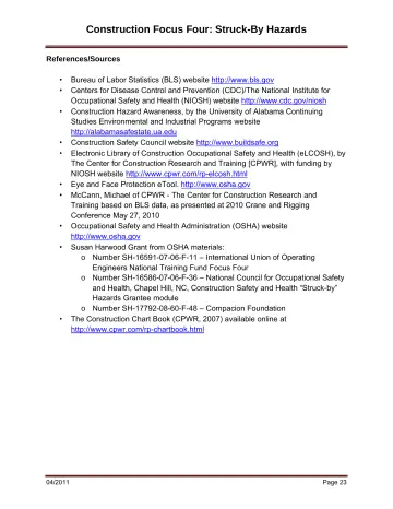 Page 29: Construction Focus Four: Struck-By Hazards