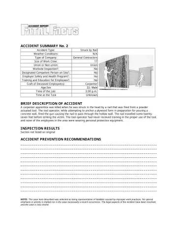 Page 55: ACCIDENT SUMMARY No. 2