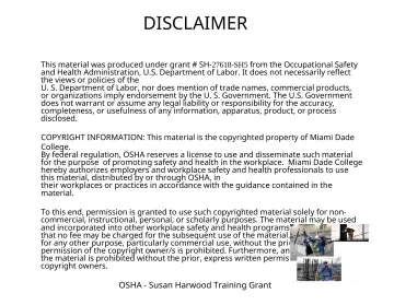 Slide 2: DISCLAIMER