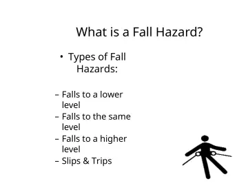 Slide 6: What is a Fall Hazard?