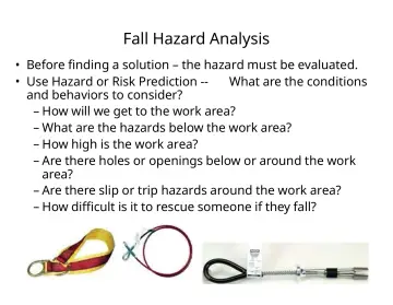 Slide 26: Fall Hazard Analysis