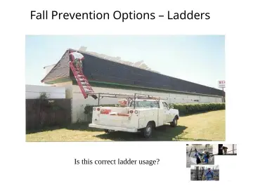 Slide 30: Fall Prevention Options – Ladders