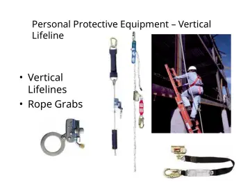 Slide 39: Personal Protective Equipment – Vertical Lifeline
