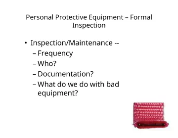 Slide 46: Personal Protective Equipment – Formal