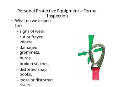 Slide 47: Personal Protective Equipment – Formal