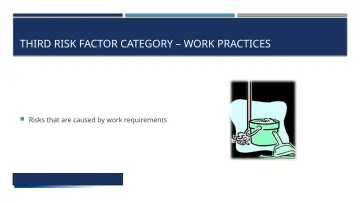 Slide 6: THIRD RISK FACTOR CATEGORY – WORK PRACTICES