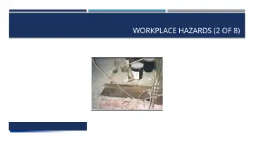 Slide 14: WORKPLACE HAZARDS (2 OF 8)