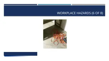 Slide 18: WORKPLACE HAZARDS (6 OF 8)
