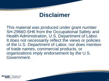 Slide 2: Disclaimer