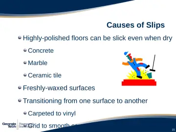 Slide 15: Causes of Slips