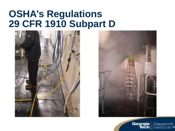 Slide 30: OSHA’s Regulations 29 CFR 1910 Subpart D