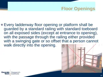 Slide 37: Floor Openings